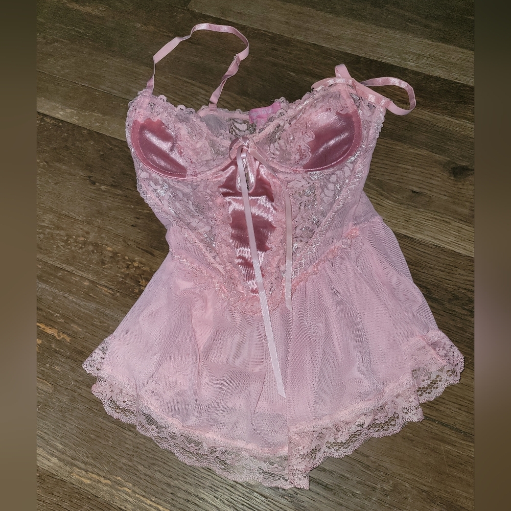 Sugar Thrillz Pink Lace Lingerie Chemise